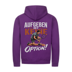 Aufgeben ist keine Option auf Zip-Hoodie, Farbe lila