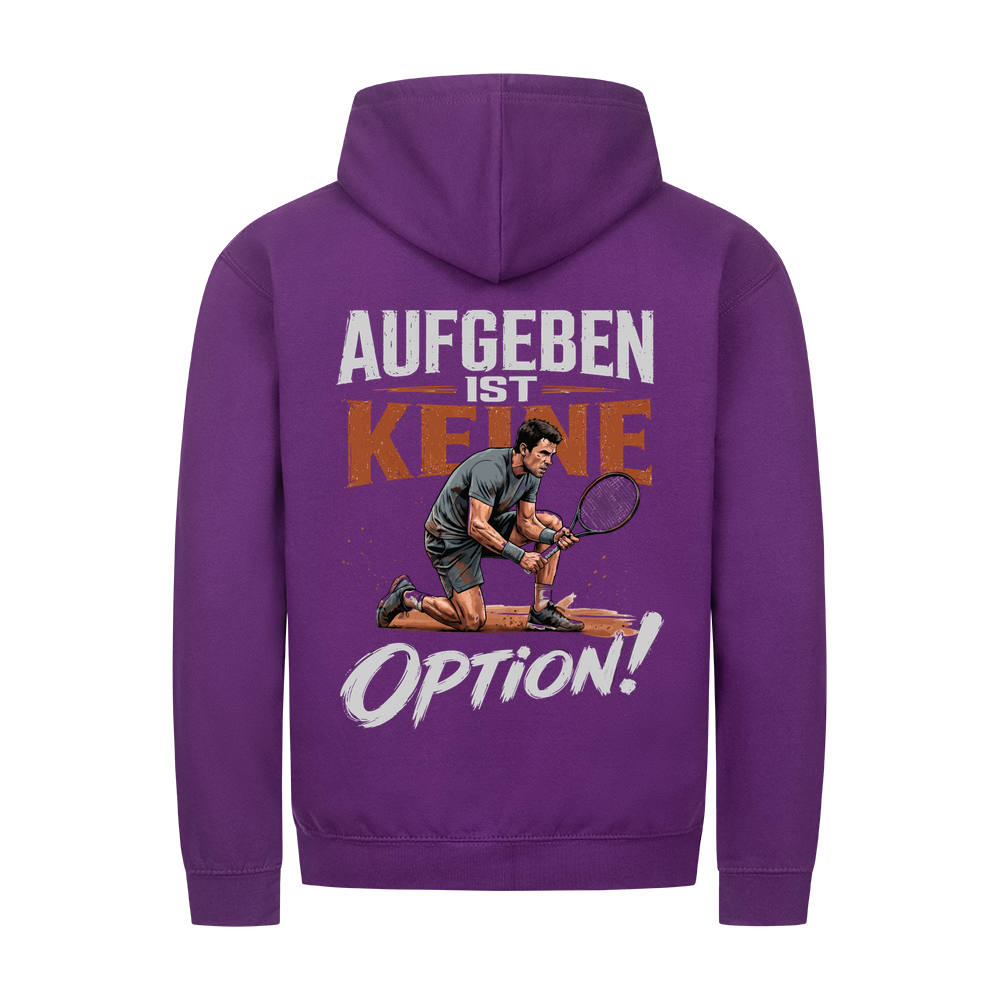 Aufgeben ist keine Option auf Zip-Hoodie, Farbe lila