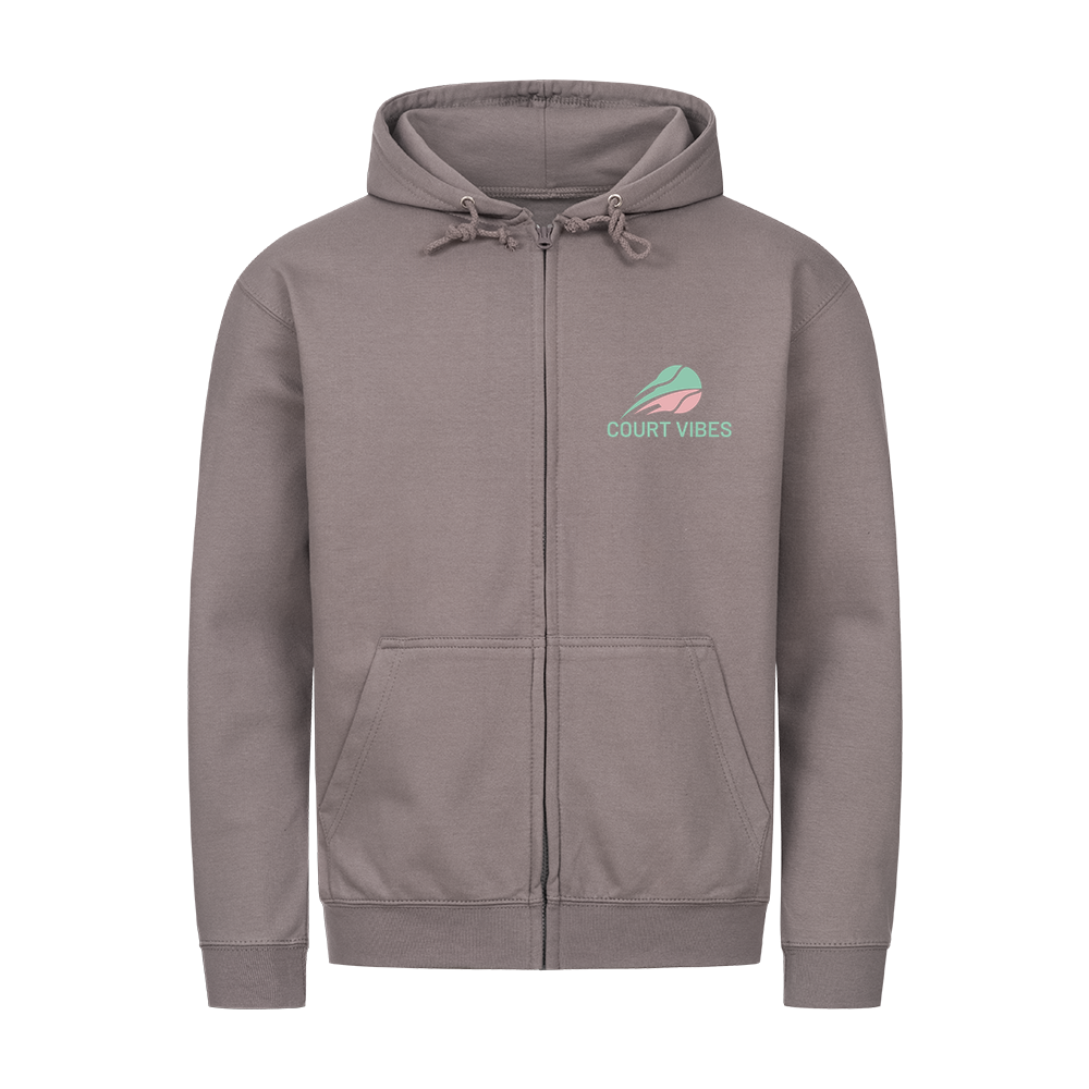 Aufgeben ist keine Option auf Zip-Hoodie, Farbe stahlgrau