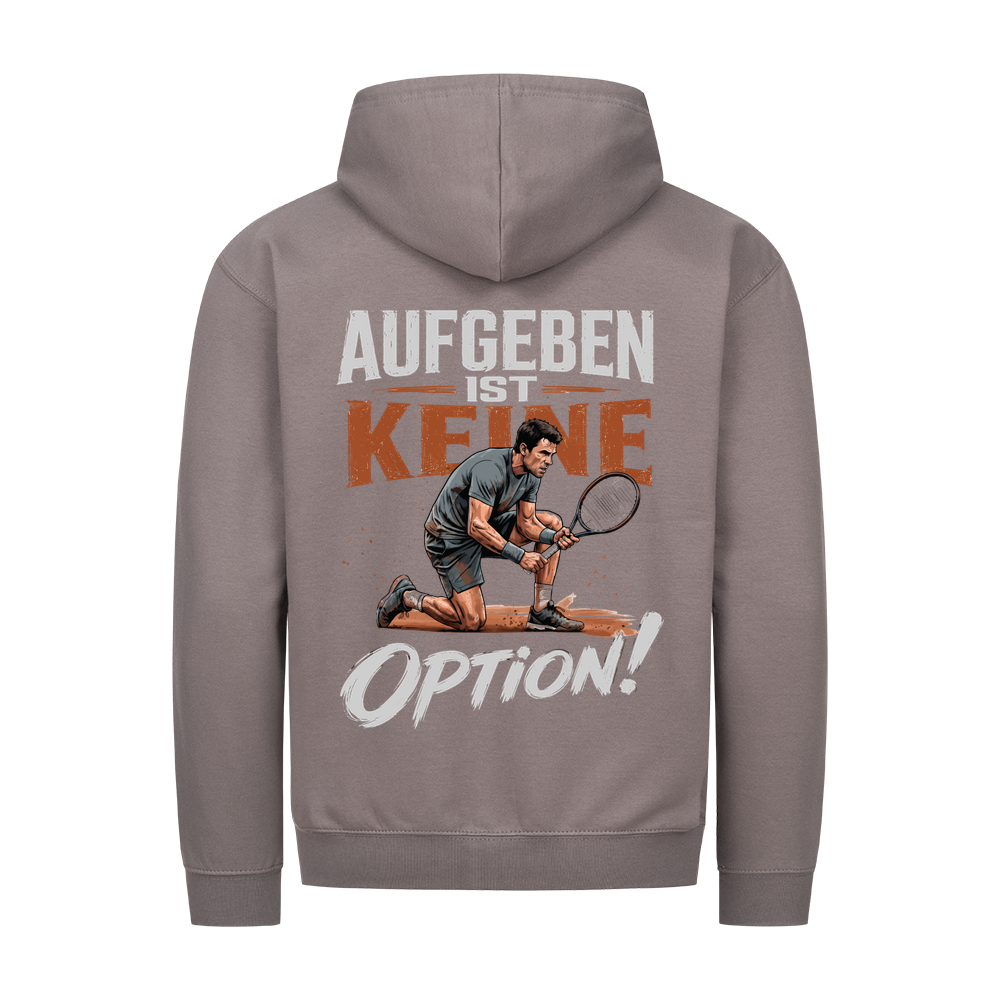 Aufgeben ist keine Option auf Zip-Hoodie, Farbe stahlgrau