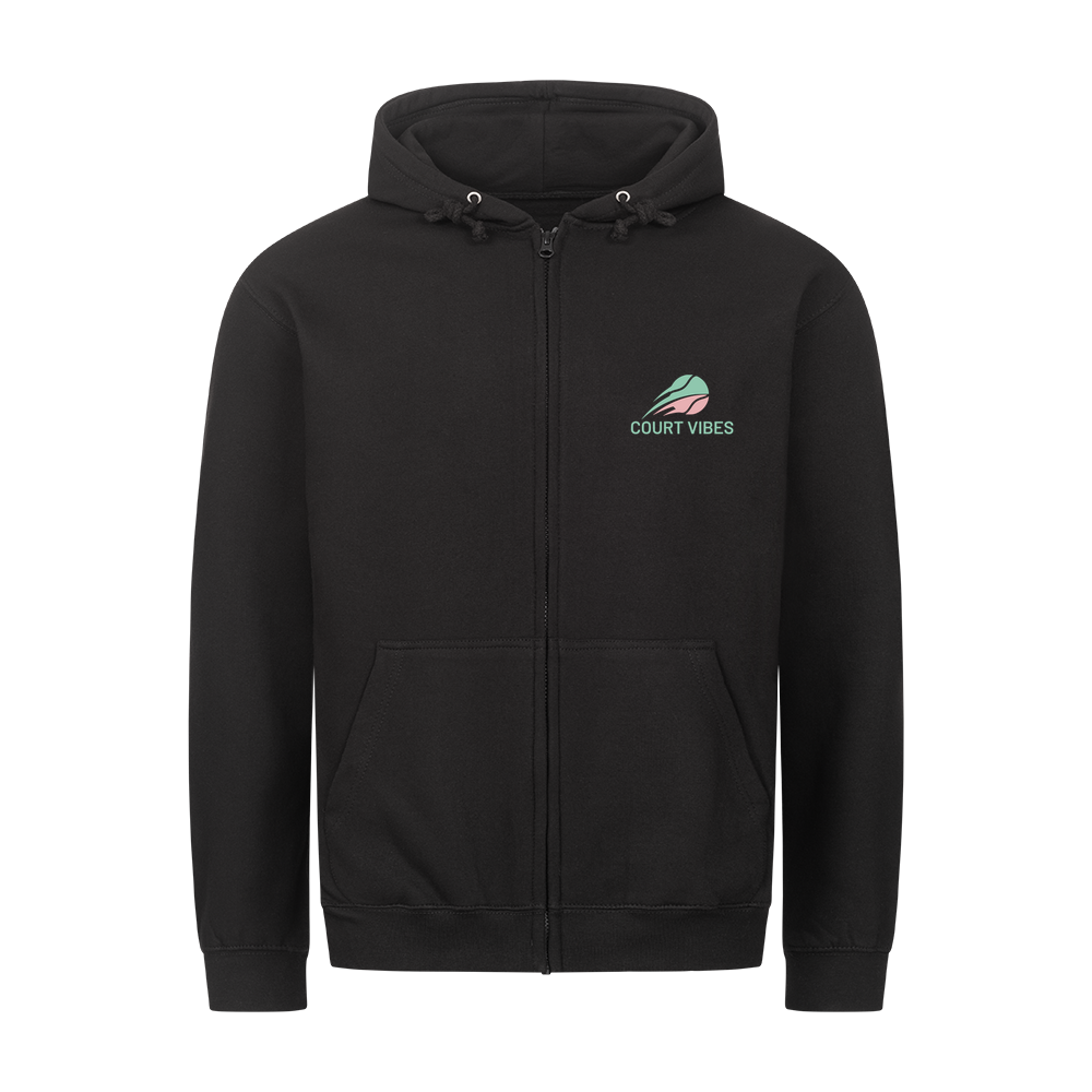 Aufgeben ist keine Option auf Zip-Hoodie, Farbe schwarz