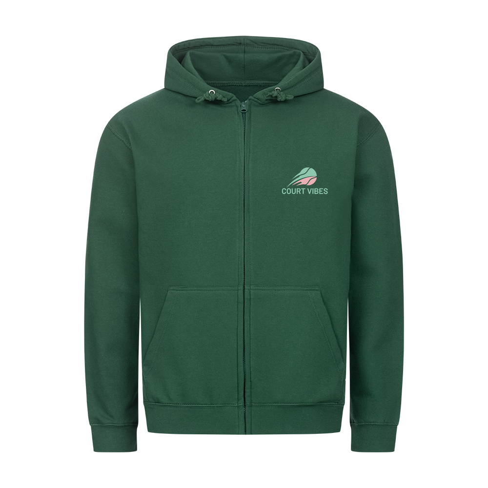 Aufgeben ist keine Option auf Zip-Hoodie, Farbe flaschengrün