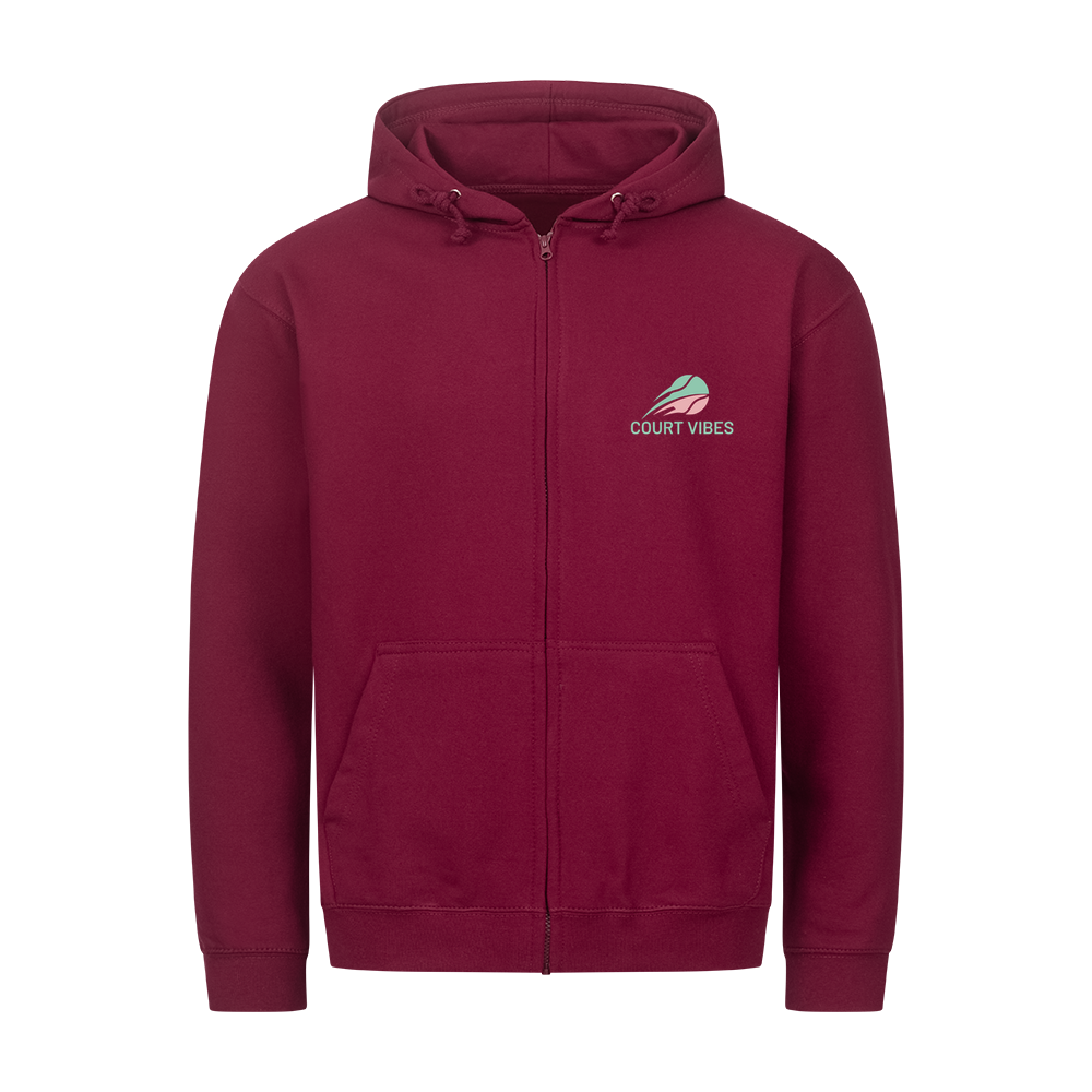 Aufgeben ist keine Option auf Zip-Hoodie, Farbe weinrot