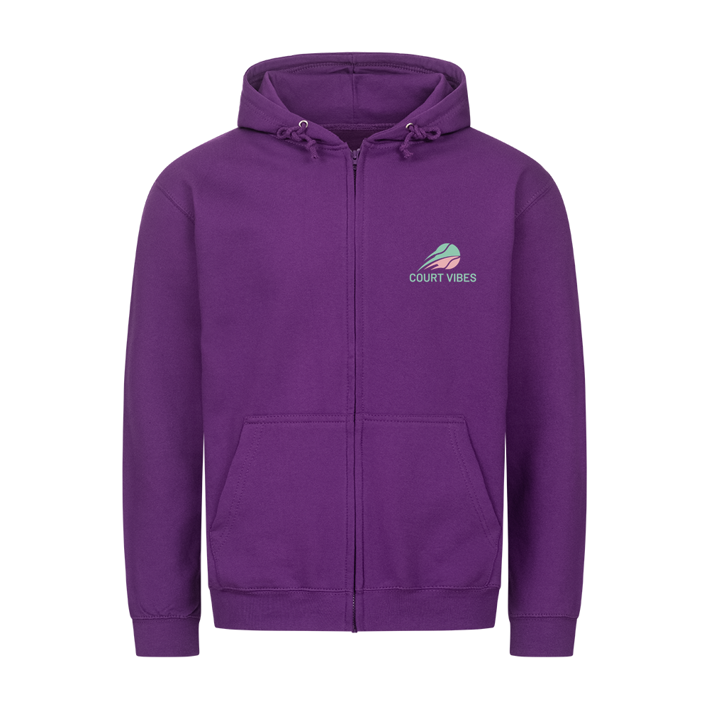 Aufgeben ist keine Option auf Zip-Hoodie, Farbe lila