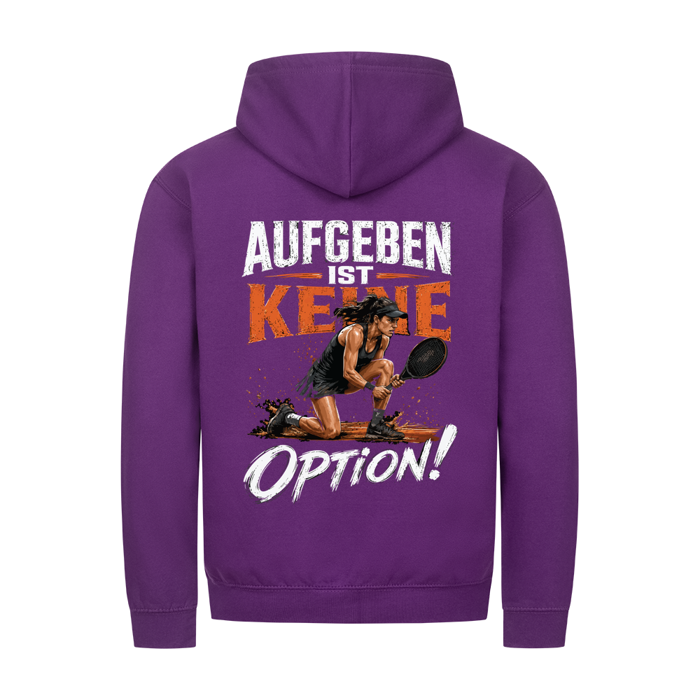 Aufgeben ist keine Option auf Zip-Hoodie, Farbe lila
