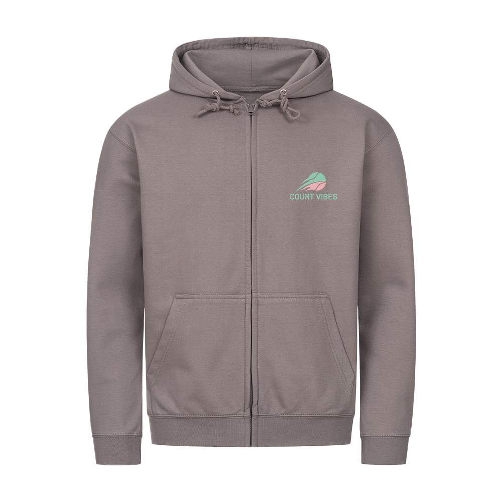 Aufgeben ist keine Option auf Zip-Hoodie, Farbe stahlgrau