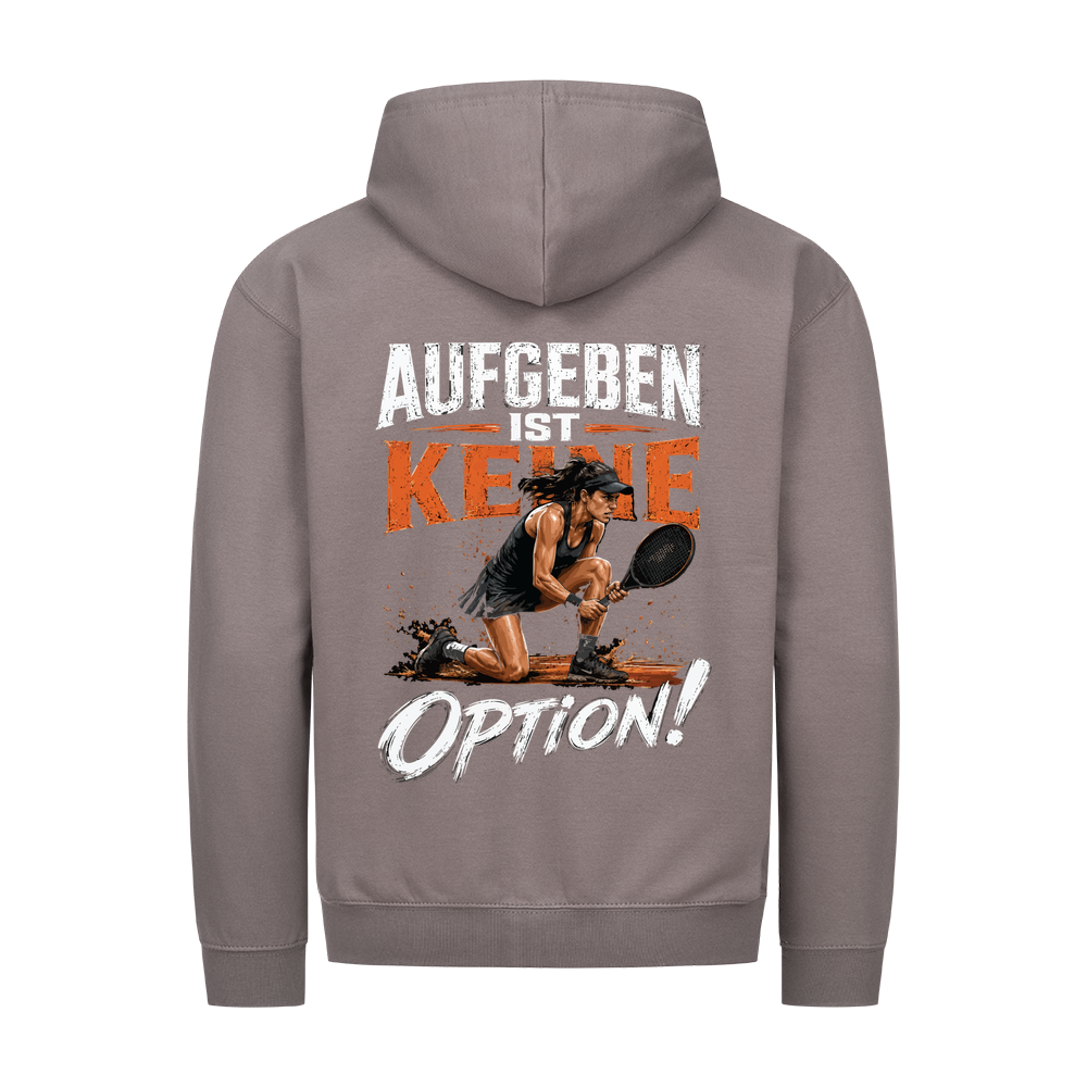 Aufgeben ist keine Option auf Zip-Hoodie, Farbe stahlgrau