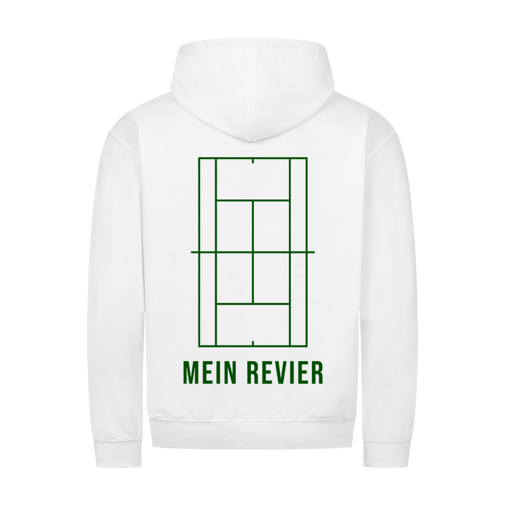Mein Revier auf Zip-Hoodie, Farbe weiß