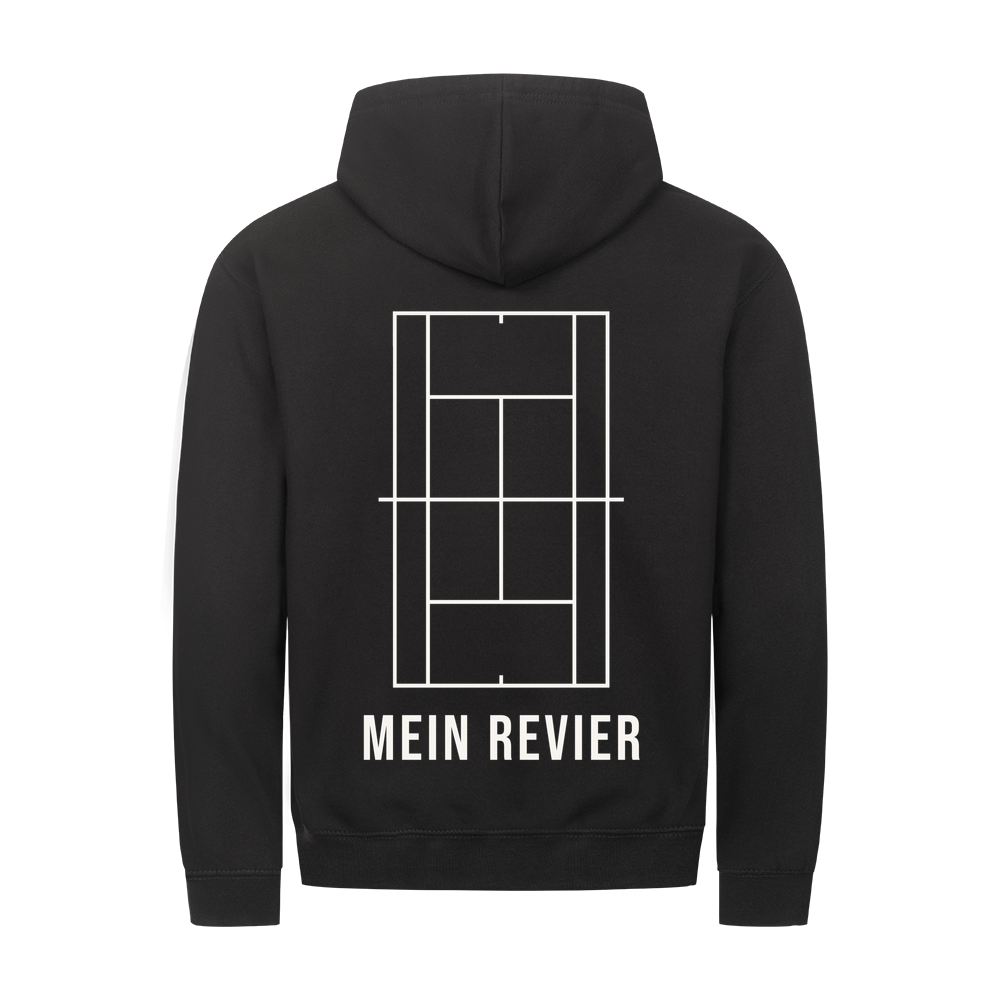 Mein Revier auf Zip-Hoodie, Farbe schwarz