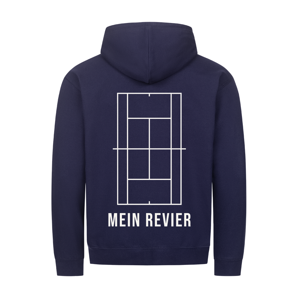 Mein Revier auf Zip-Hoodie, Farbe marineblau