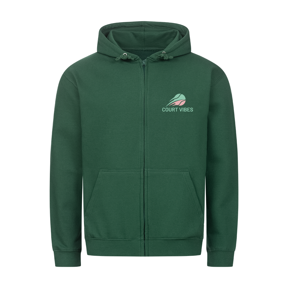 Mein Revier auf Zip-Hoodie, Farbe flaschengrün