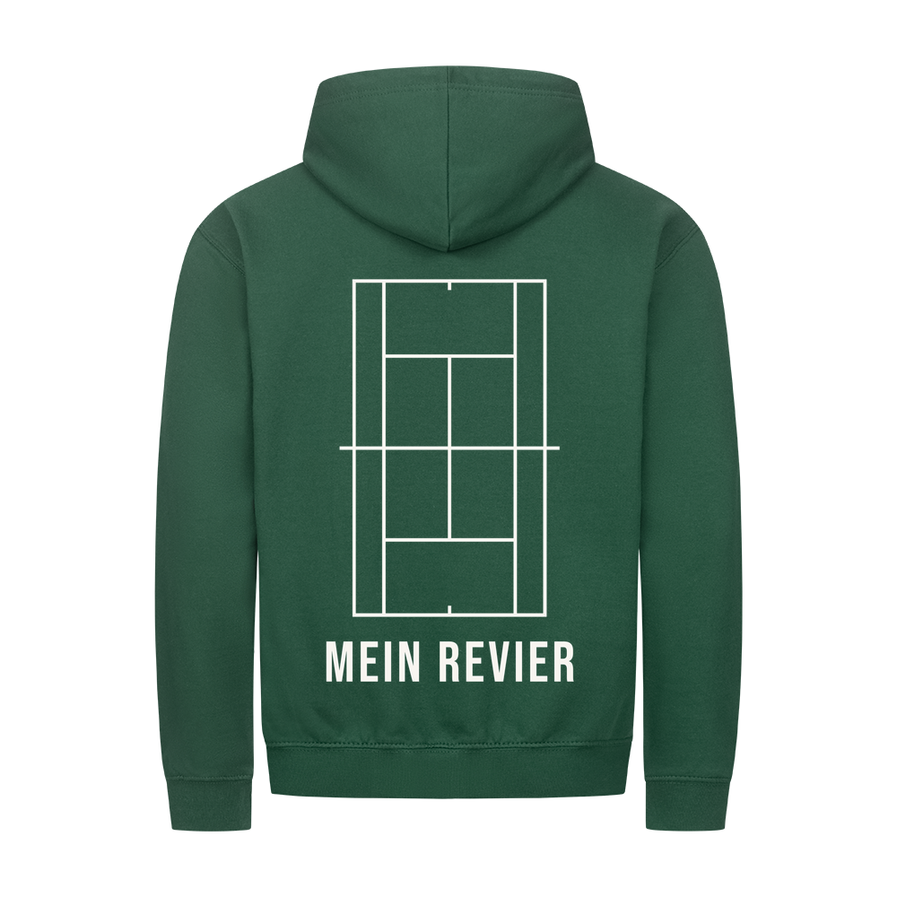 Mein Revier auf Zip-Hoodie, Farbe flaschengrün