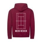 Mein Revier auf Zip-Hoodie, Farbe weinrot