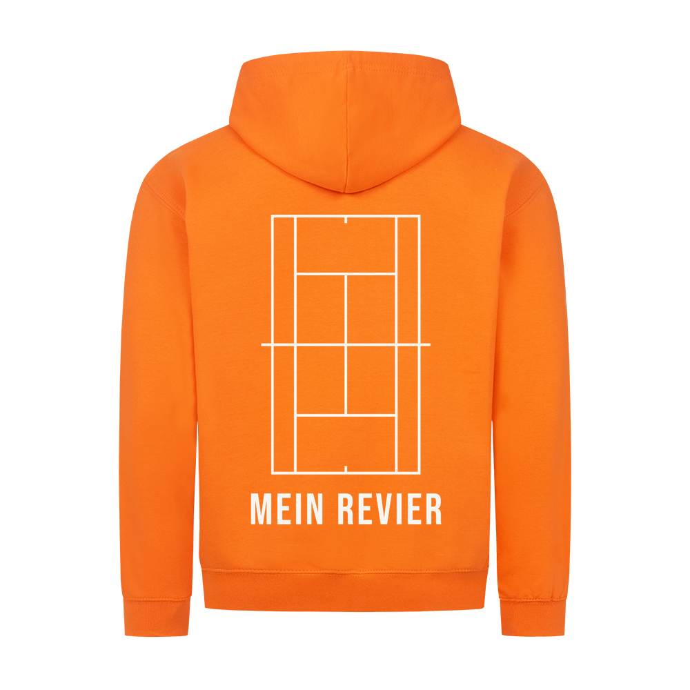 Mein Revier auf Zip-Hoodie, Farbe orange