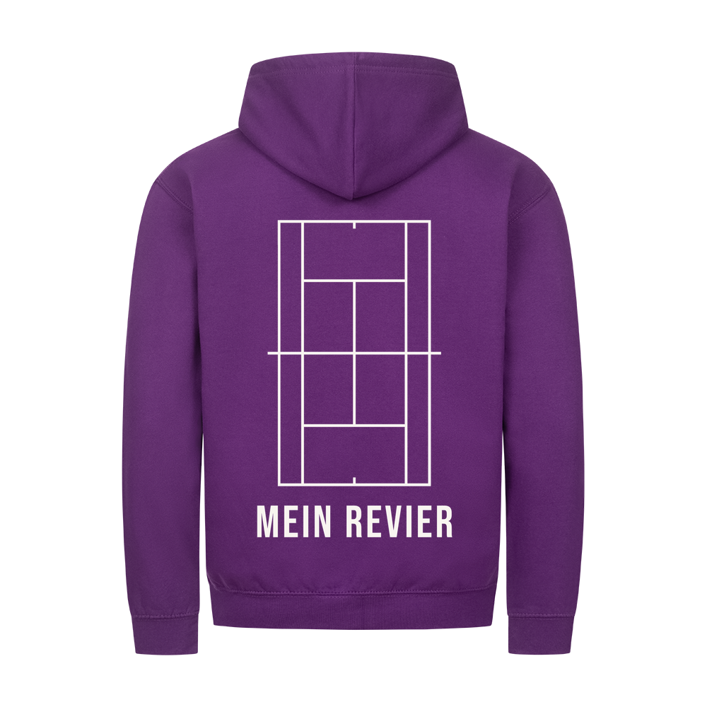 Mein Revier auf Zip-Hoodie, Farbe lila