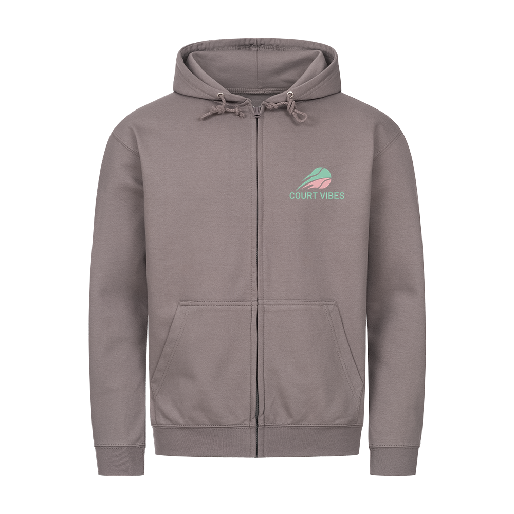 Mein Revier auf Zip-Hoodie, Farbe stahlgrau
