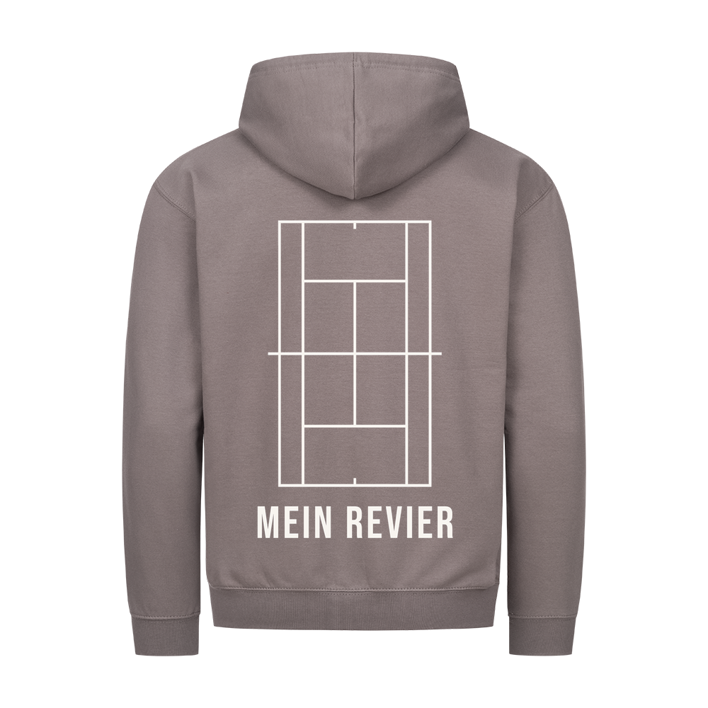 Mein Revier auf Zip-Hoodie, Farbe stahlgrau