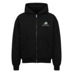 Mein Revier auf Oversized Zip-Hoodie, Farbe schwarz