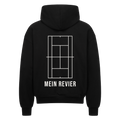 Mein Revier auf Oversized Zip-Hoodie, Farbe schwarz