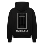 Mein Revier auf Oversized Zip-Hoodie, Farbe schwarz