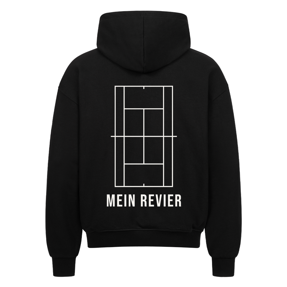 Mein Revier auf Oversized Zip-Hoodie, Farbe schwarz