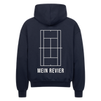 Mein Revier auf Oversized Zip-Hoodie, Farbe marineblau