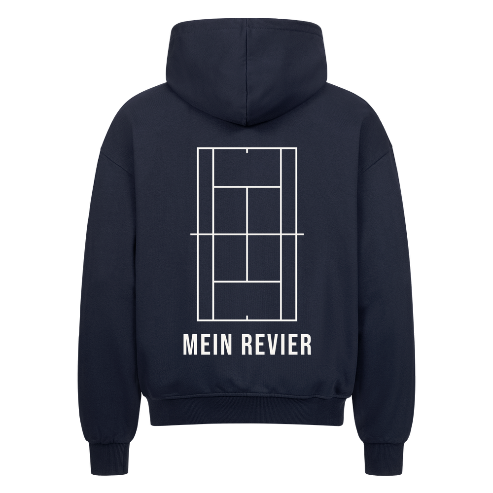 Mein Revier auf Oversized Zip-Hoodie, Farbe marineblau