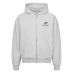 Mein Revier auf Oversized Zip-Hoodie, Farbe grau meliert