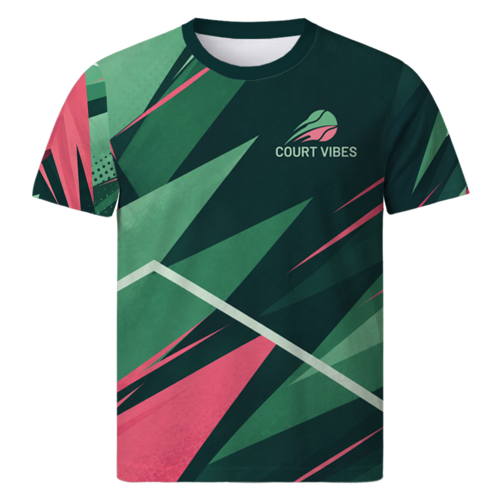 Court Slice auf Tennisshirt, Vorderansicht