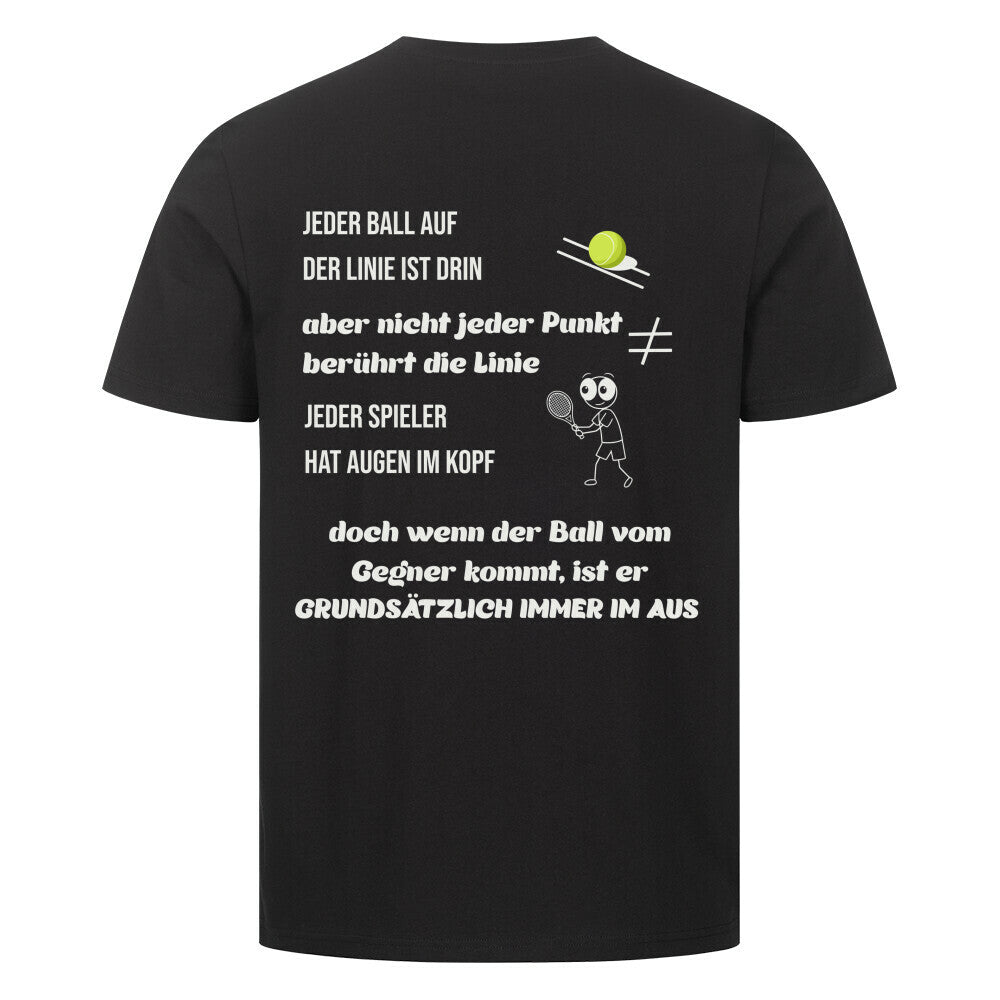 Immer im Aus auf T-Shirt, Farbe schwarz