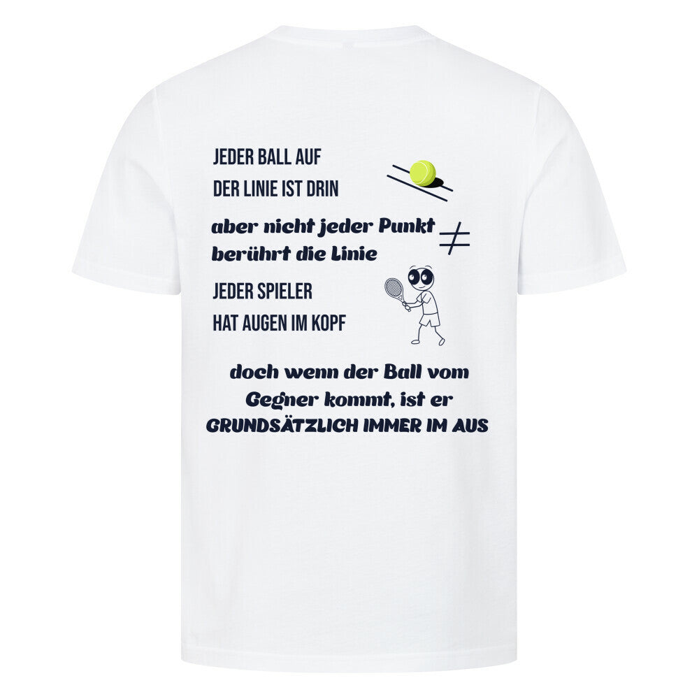 Immer im Aus auf T-Shirt, Farbe weiß