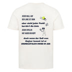 Immer im Aus auf T-Shirt, Farbe naturweiß