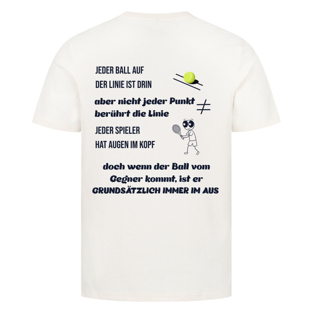 Immer im Aus auf T-Shirt, Farbe naturweiß