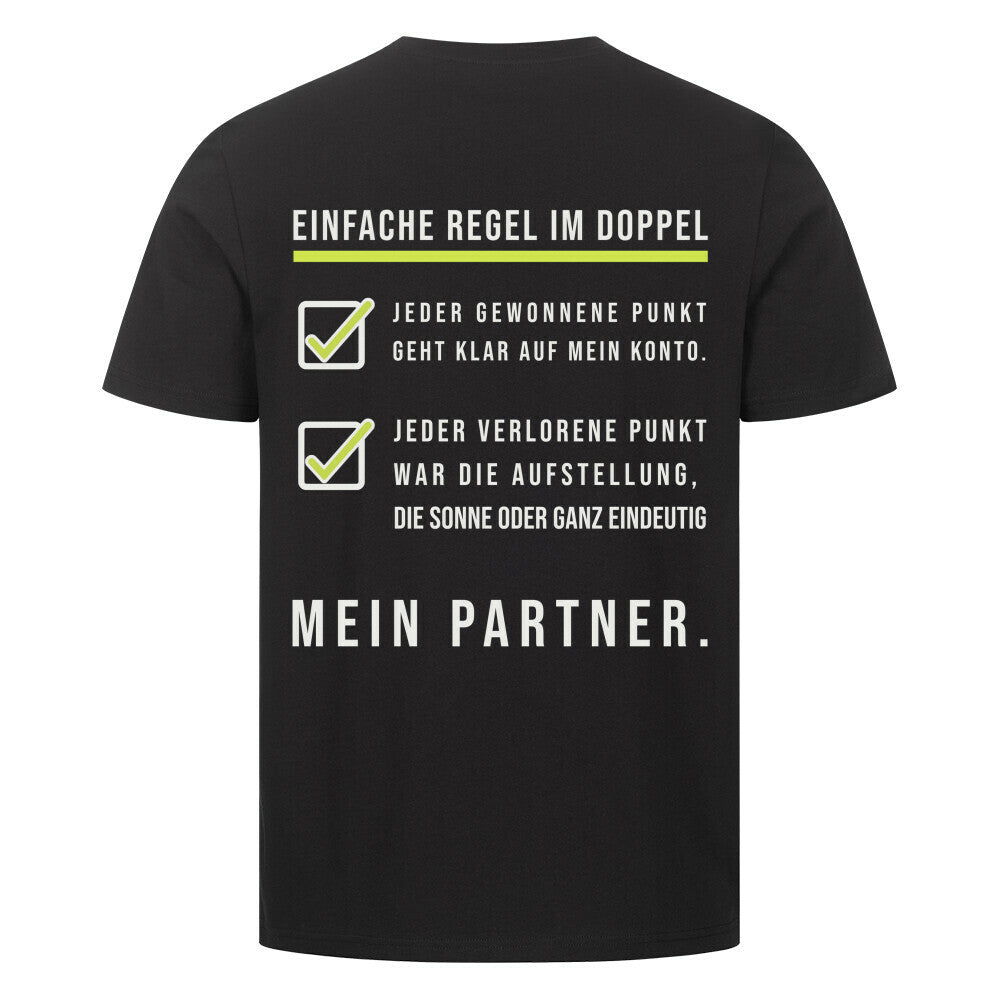 Einfache Regel auf T-Shirt, Farbe schwarz