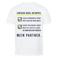 Einfache Regel auf T-Shirt, Farbe weiß