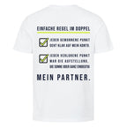 Einfache Regel auf T-Shirt, Farbe weiß