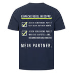 Einfache Regel auf T-Shirt, Farbe marineblau