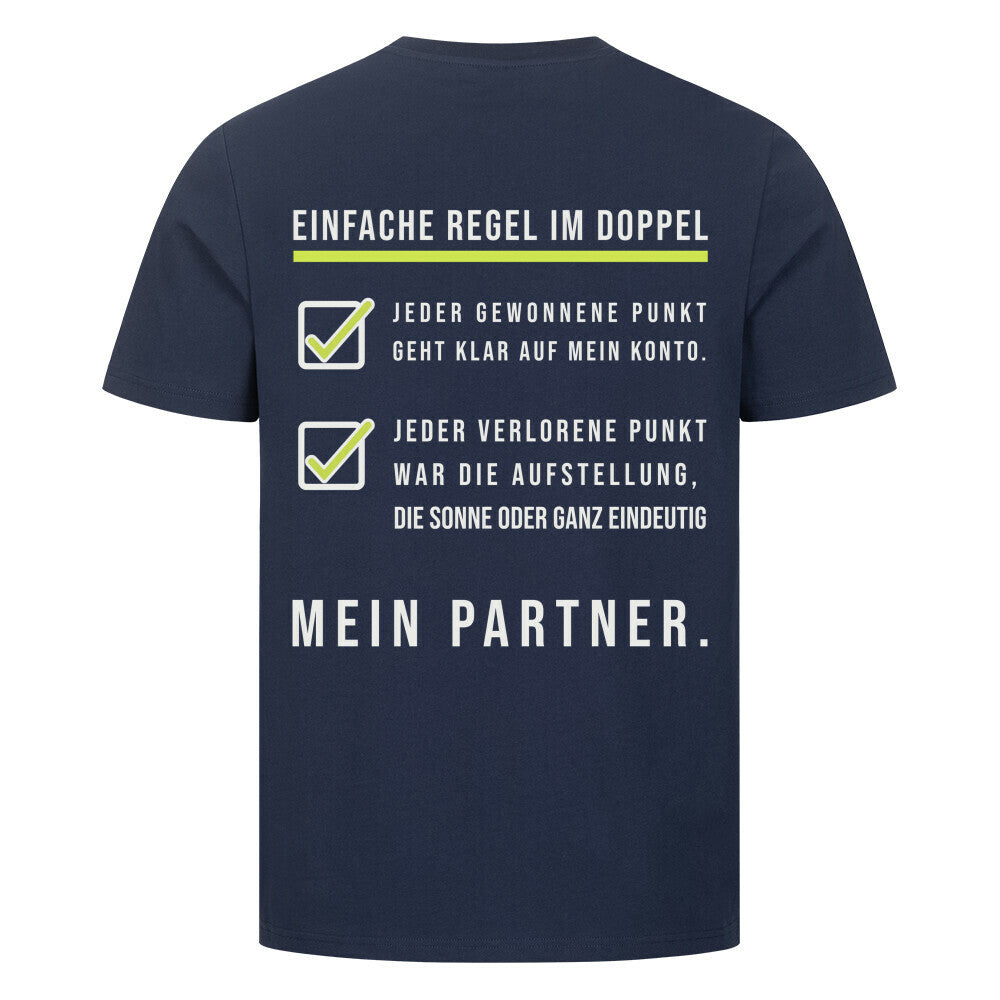 Einfache Regel auf T-Shirt, Farbe marineblau
