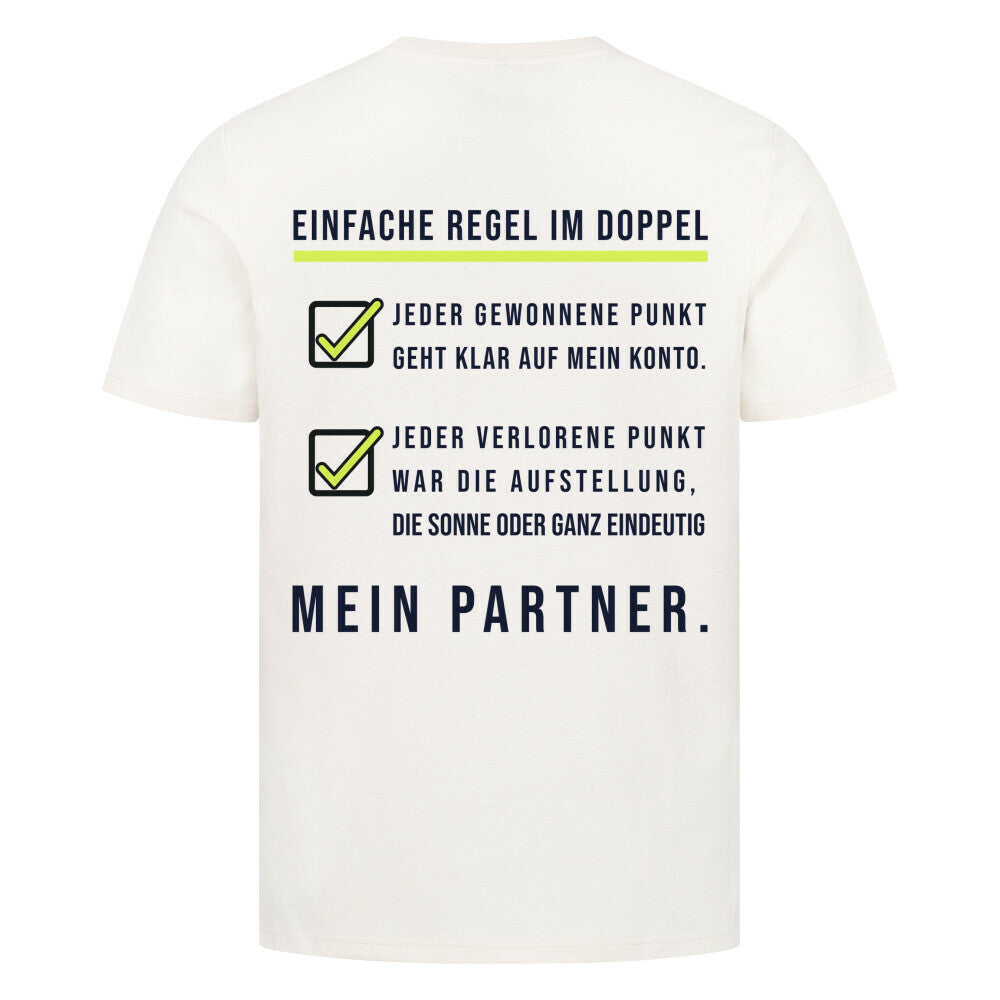 Einfache Regel auf T-Shirt, Farbe naturweiß