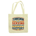 Tennismama Snacks & Support Retro auf Jutebeutel, Farbe natur
