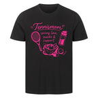 Tennismama Snacks & Support Pink auf T-Shirt, Farbe schwarz