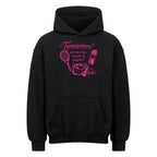 Tennismama Snacks & Support Pink auf Oversized Hoodie, Farbe schwarz