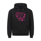 Tennismama Snacks & Support Pink auf Hoodie, Farbe schwarz