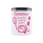 Tennismama Snacks & Support Pink auf Zaubertasse, Farbe schwarz