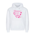 Tennismama Snacks & Support Pink auf Hoodie, Farbe weiß