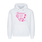 Tennismama Snacks & Support Pink auf Hoodie, Farbe weiß