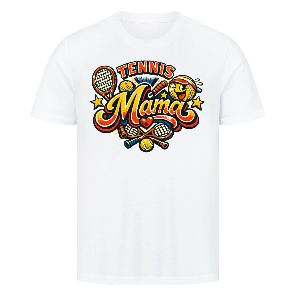 Tennismama Kult auf T-Shirt, Farbe weiß