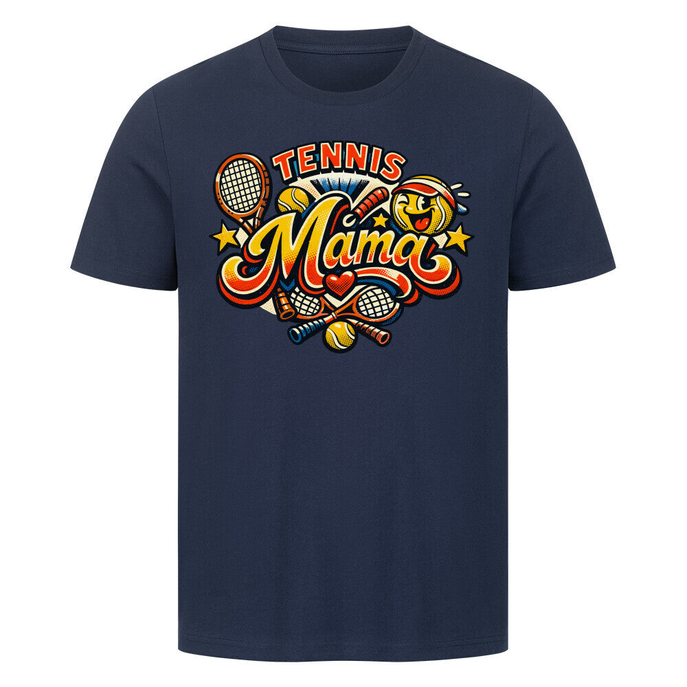 Tennismama Kult auf T-Shirt, Farbe marineblau