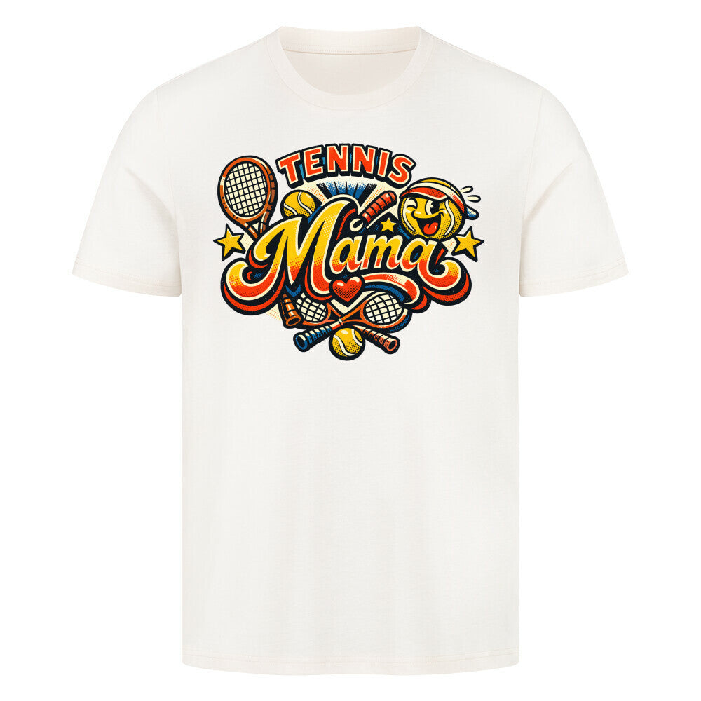 Tennismama Kult auf T-Shirt, Farbe naturweiß