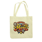 Tennismama Kult auf Jutebeutel, Farbe natur